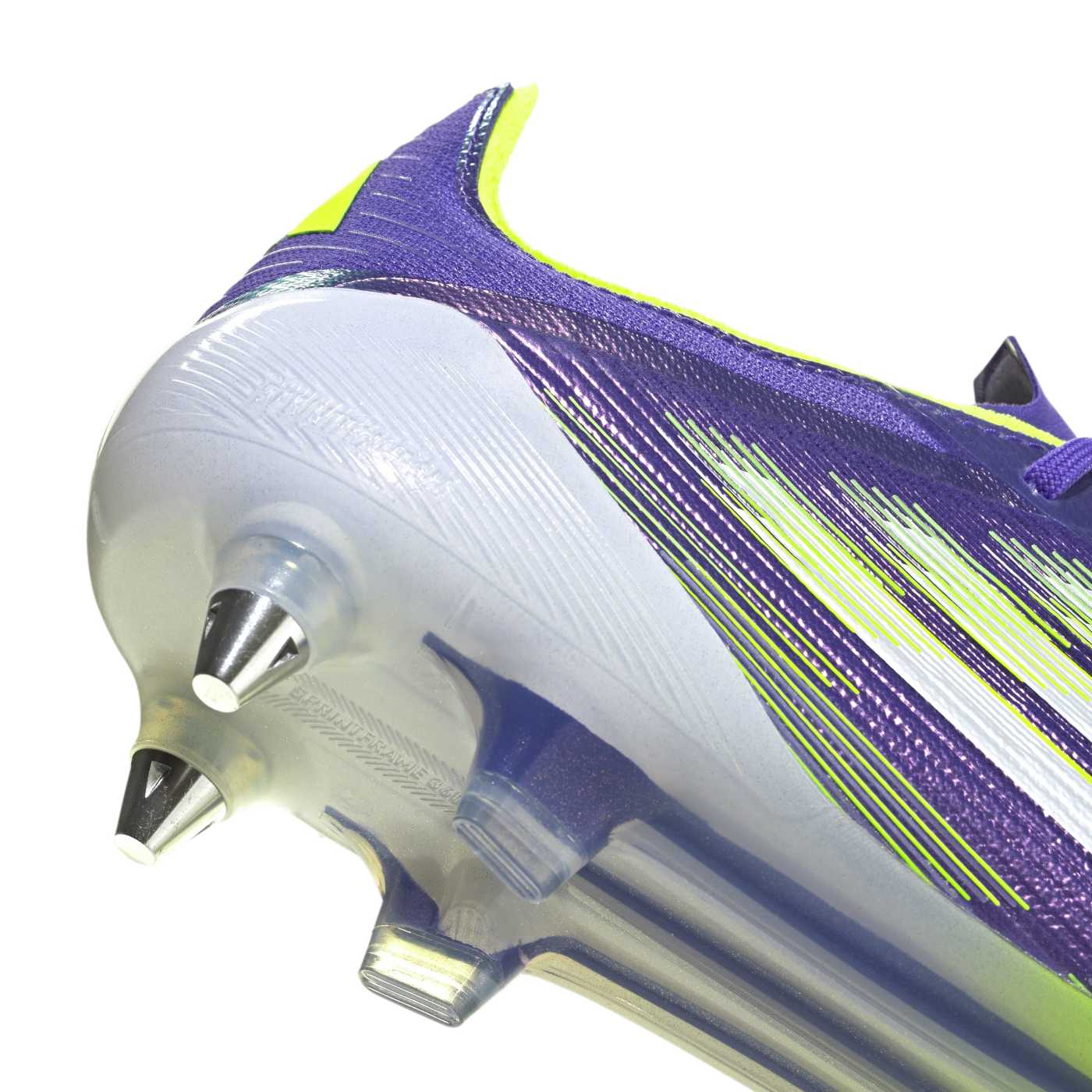 Crampons Adidas F50 Elite SG Violet et jaune vif – Image 7