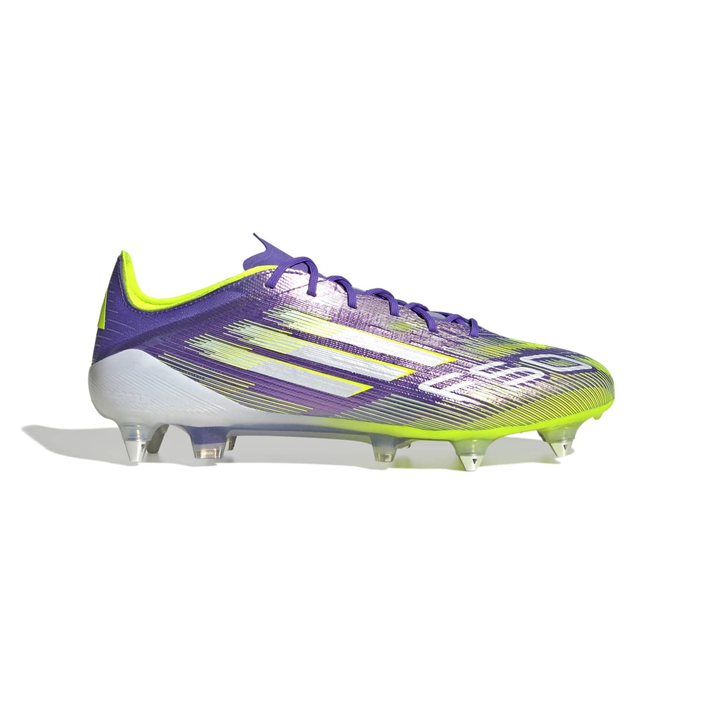 Crampons Adidas F50 Elite SG Violet et jaune vif