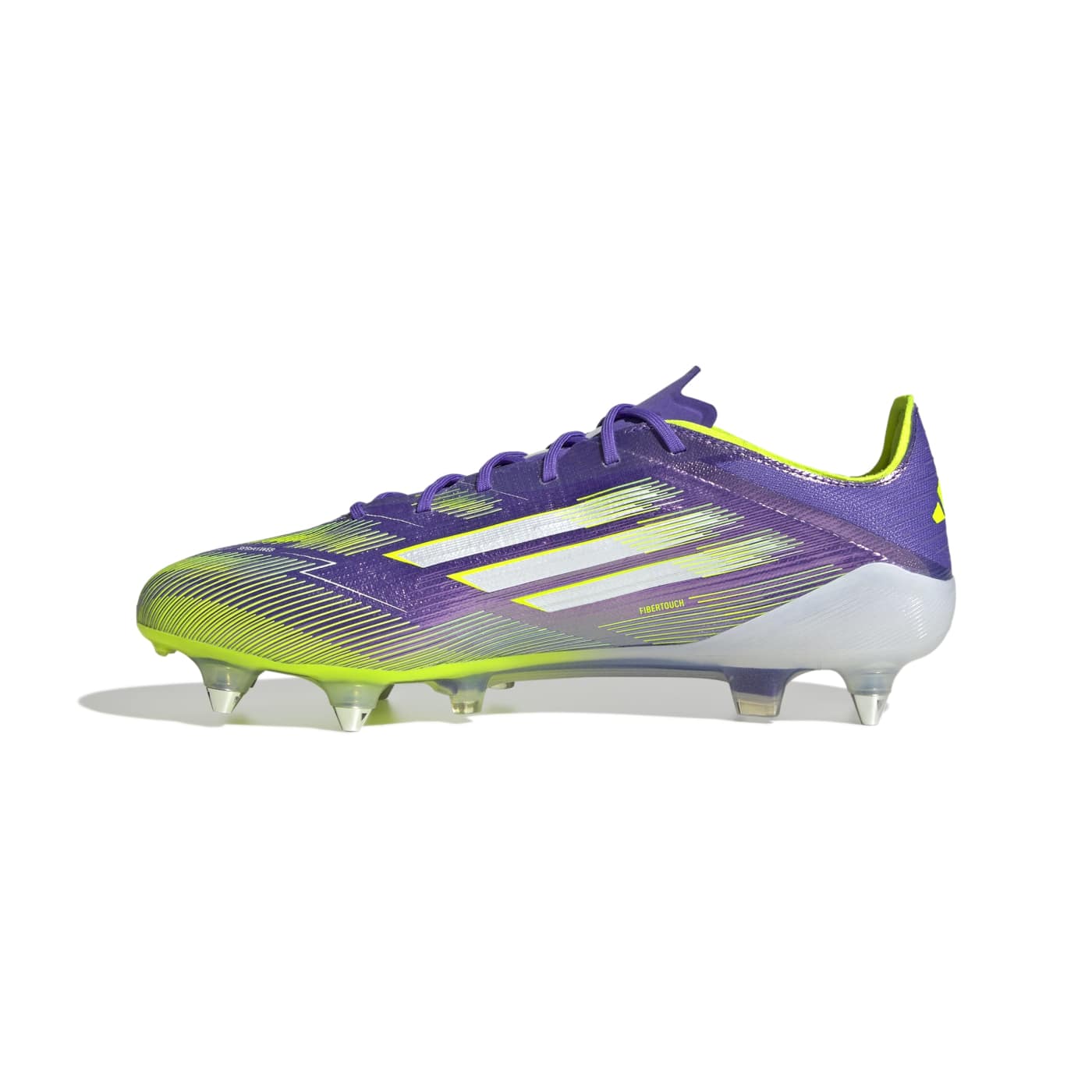 Crampons Adidas F50 Elite SG Violet et jaune vif – Image 3