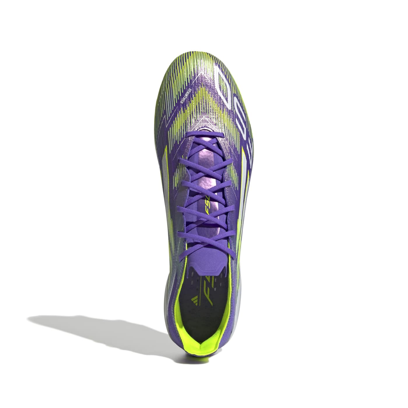 Crampons Adidas F50 Elite SG Violet et jaune vif – Image 4