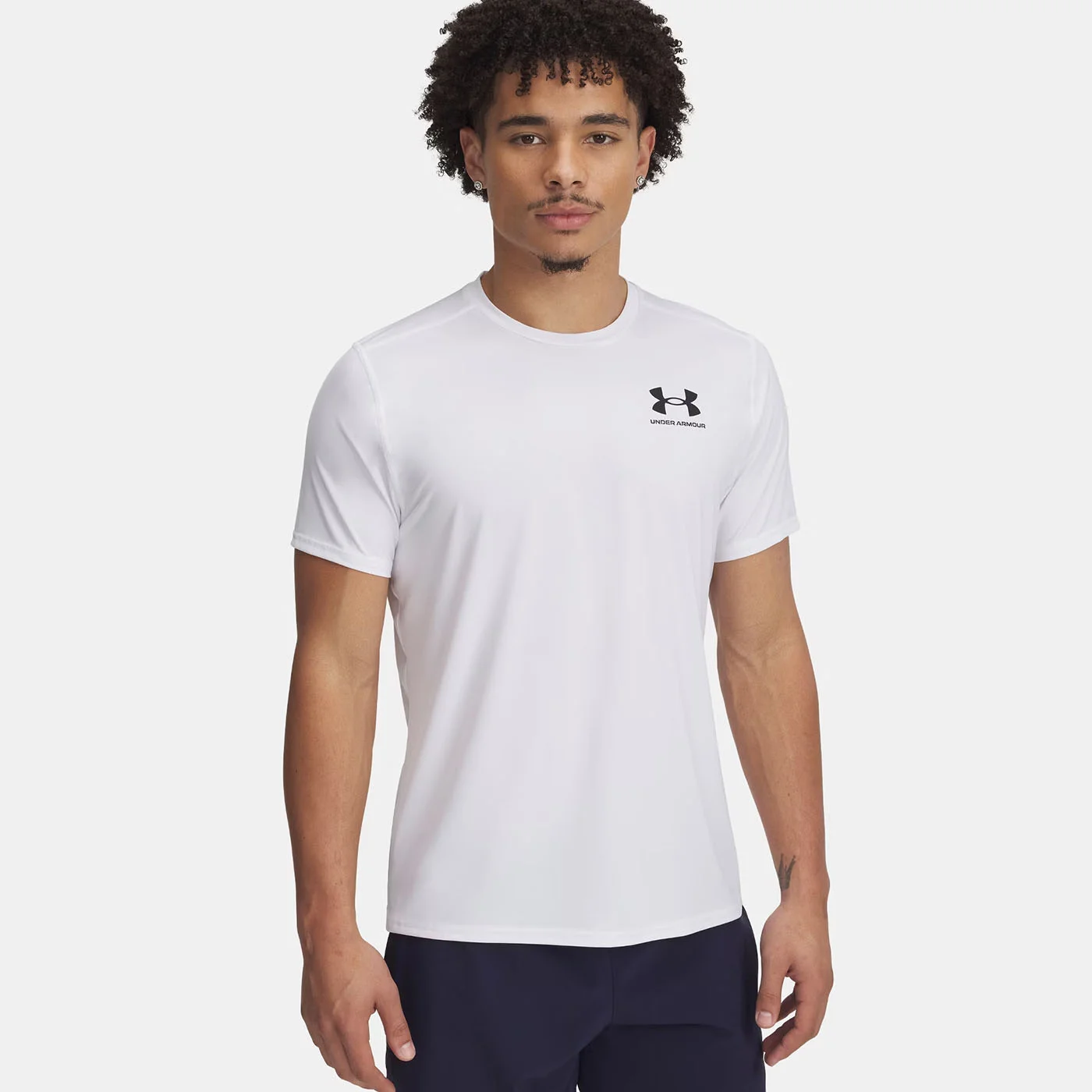 T-shirt ajusté à manches courtes UA HeatGear® Blanc pour homme