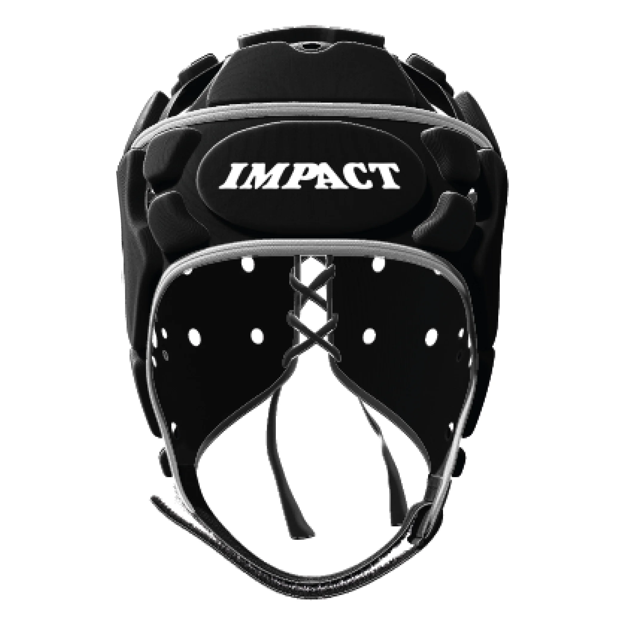 Casque de rugby Impact pour adulte Noir uni – Image 3